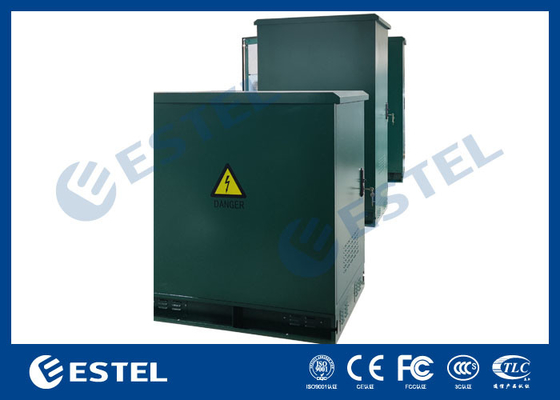 19' Rack Outdoor Telecom Cabinet Cor Verde Com 500W Ar Condicionado e Ventilador