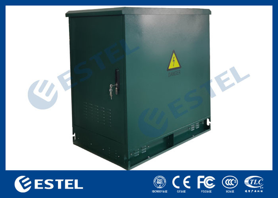 19' Rack Outdoor Telecom Cabinet Cor Verde Com 500W Ar Condicionado e Ventilador