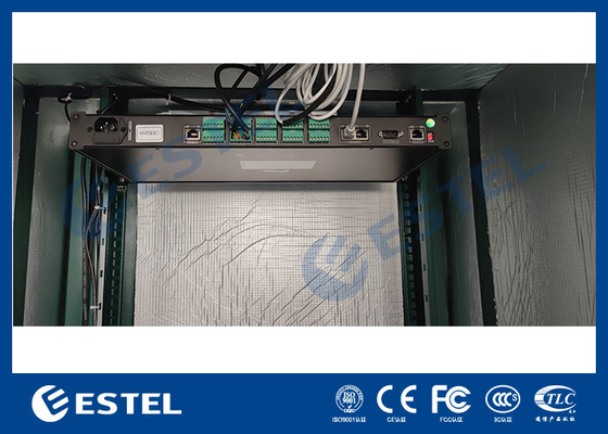 19' Rack Outdoor Telecom Cabinet Cor Verde Com 500W Ar Condicionado e Ventilador