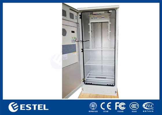 Cremalheira RAL7035 Grey Color Outdoor Telecom Cabinet de 19 polegadas com cremalheira da bateria