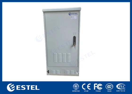 IP55 Armário exterior de piso montado com espaço de 20U para usuários com ventiladores no topo