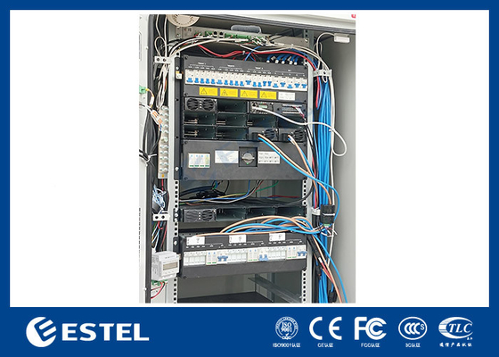 Sistema híbrido de energia de telecomunicações 48VDC 300A 40U gabinete de telecomunicações ao ar livre com arrefecimento