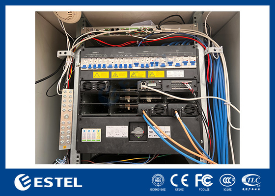 Sistema híbrido de energia de telecomunicações 48VDC 300A 40U gabinete de telecomunicações ao ar livre com arrefecimento