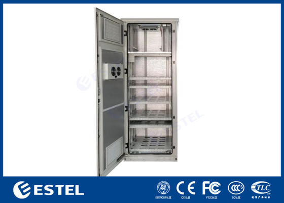 Aceros galvanizados 32U Revestimento de telecomunicações ao ar livre Equipado com 4 ventiladores de resfriamento