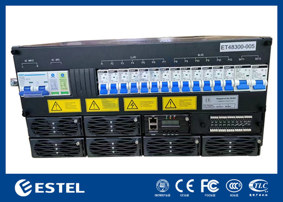Sistema de alimentação de retificador de capacidade de 18 kW com distribuição de energia e função de monitoramento de bateria