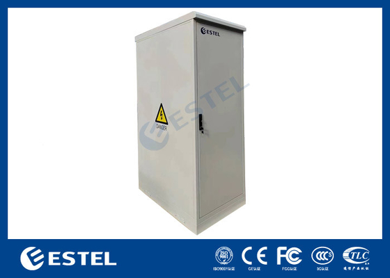 Armário de Telecomunicações Exteriores de Aço Galvanizado de Duas Portas 42U Integrado com 2000W DC Air Conditioning