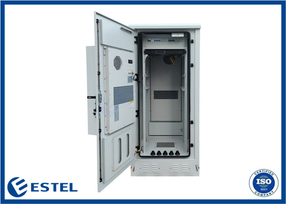 Permutador de calor exterior impermeável do condicionador de ar 150W/K das portas 1500W da polegada dois do armário 32U 19 das telecomunicações IP55