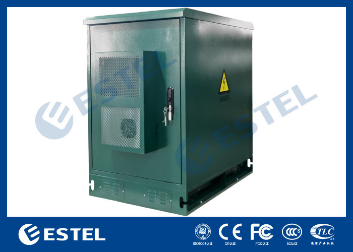 19' Rack Outdoor Telecom Cabinet Cor Verde Com 500W Ar Condicionado e Ventilador